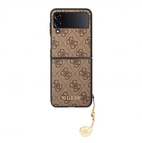 Guess 4G Charms Case for Samsung Galaxy Z Flip 4 Brown