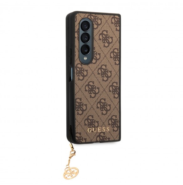 Guess 4G Charms Case for Samsung Galaxy Z Fold 4 Brown