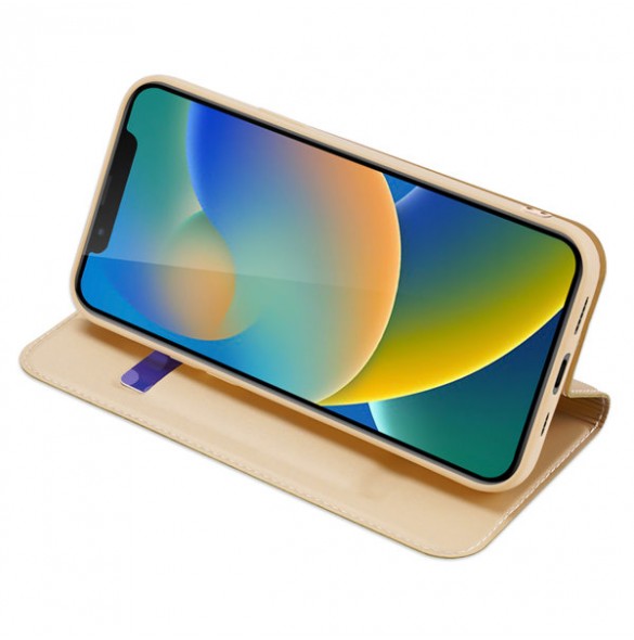 Dux Ducis Skin Pro Holster Cover Flip iPhone 14 / 13 gold