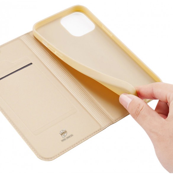 Dux Ducis Skin Pro Holster Cover Flip iPhone 14 / 13 gold