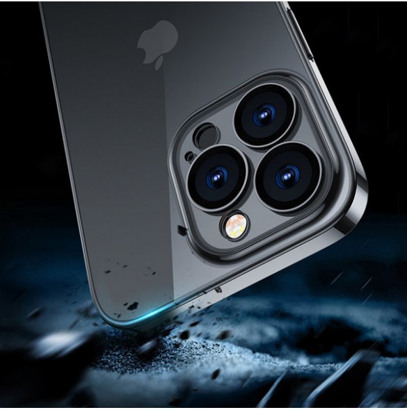 Joyroom 14Q Case for iPhone 14 cover with metallic frame black