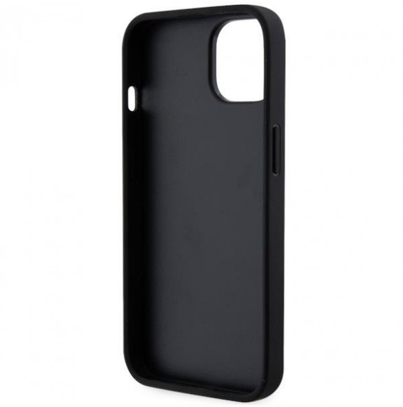 Karl Lagerfeld iPhone 14 6.1" hardcase silver/silver Saffiano Karl & Choupette