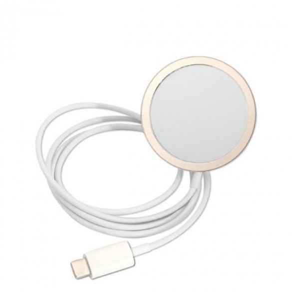 Set Guess Case+ Charger iPhone 14 6.1" white/white hard case Marble MagSafe