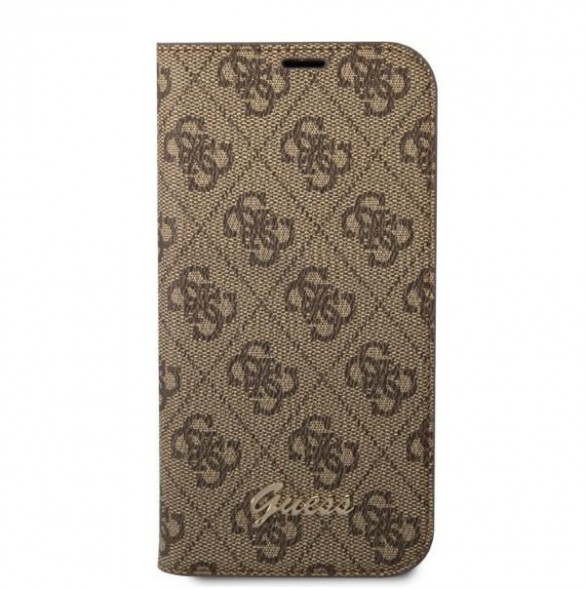 Guess iPhone 14 6.1 "brown / brown book 4G Vintage Gold Logo