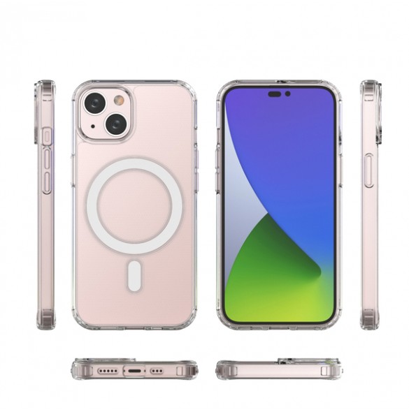 Clear Magnetic Case MagSafe case for iPhone 14 magnetic transparent cover
