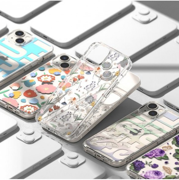 Ringke Fusion Design Armored Sleeve Cover with Gel Frame for iPhone 14 transparent