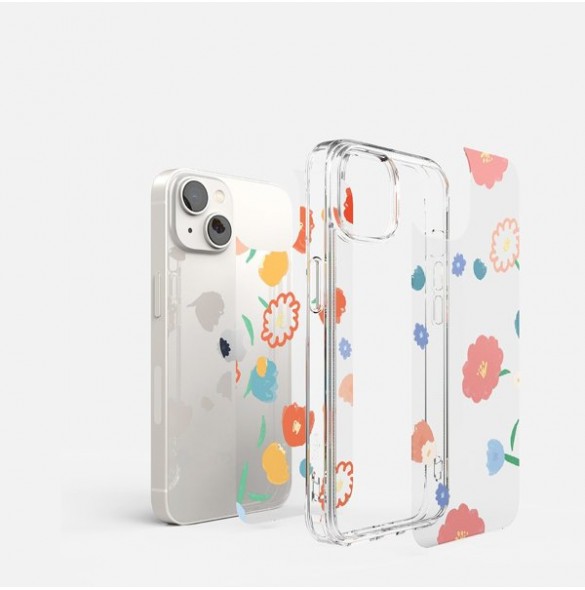 Ringke Fusion Design Armored Sleeve Cover with Gel Frame for iPhone 14 transparent