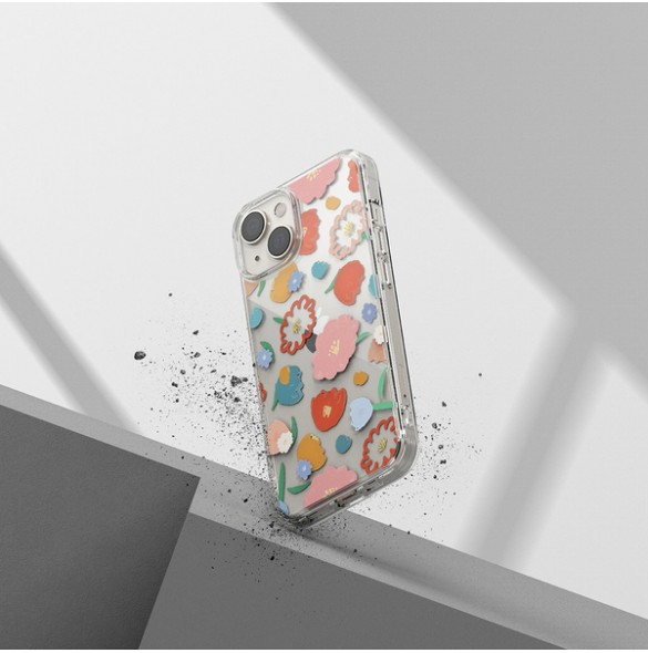 Ringke Fusion Design Armored Sleeve Cover with Gel Frame for iPhone 14 transparent