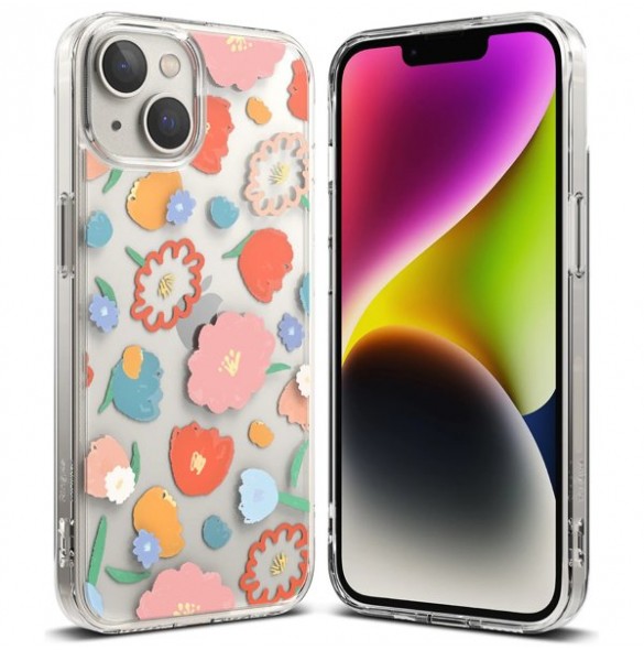 Ringke Fusion Design Armored Sleeve Cover with Gel Frame for iPhone 14 transparent