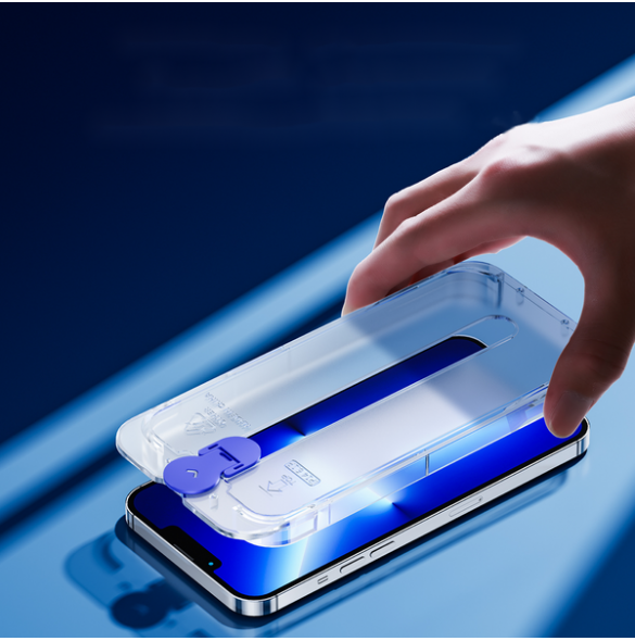 Joyroom Knight glass for iPhone 14 with mounting kit transparent