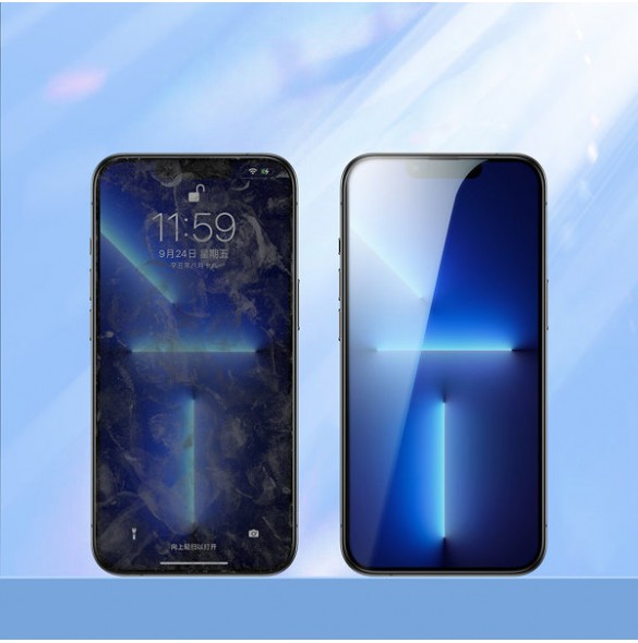 Joyroom Knight 2,5D TG Tempered Glass for iPhone 14 Full Screen with Frame Transparent