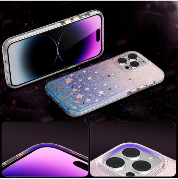 Kingxbar Heart Star Series case for iPhone 14 case with zodiac stars