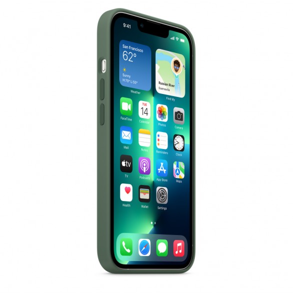 MN673ZM/A Apple Silicone Magsafe Cover for iPhone 13 Pro Eucalyptus