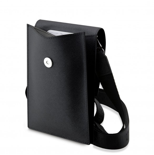 Karl Lagerfeld Saffiano Metal Logo NFT Wallet Phone Bag Black