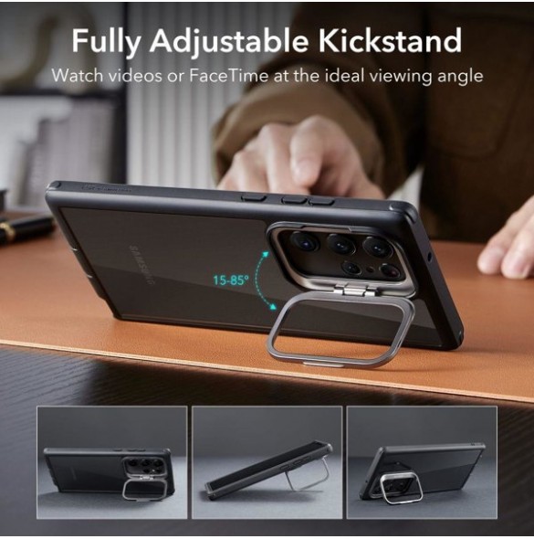 ESR SHOCK ARMOR KICKSTAND GALAXY S23 ULTRA CLEAR/BLACK