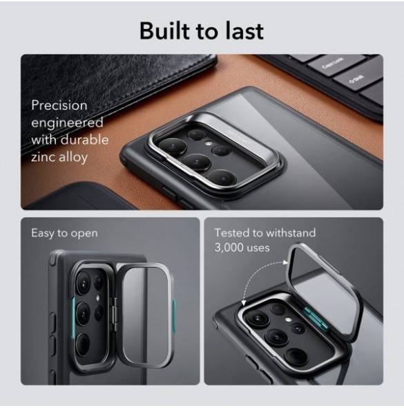ESR SHOCK ARMOR KICKSTAND GALAXY S23 ULTRA CLEAR/BLACK
