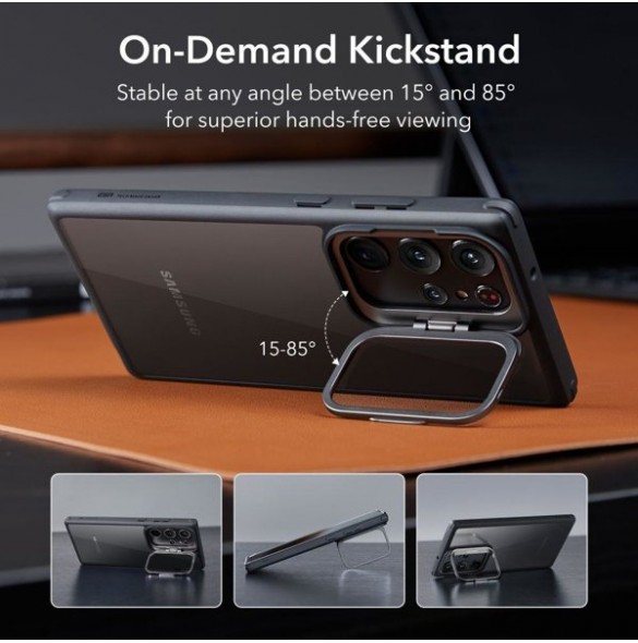 ESR CLASSIC KICKSTAND GALAXY S23 ULTRA CLEAR/BLACK