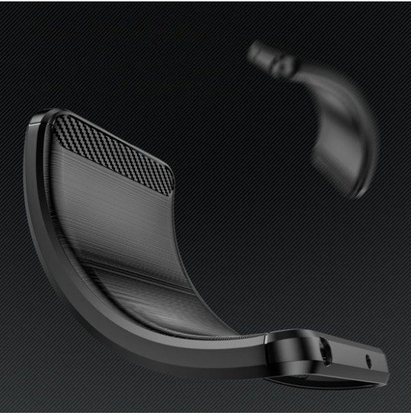 Carbon Case for Samsung Galaxy A24 4G flexible silicone carbon cover black