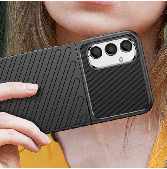 Thunder Case case for Samsung Galaxy A24 4G silicone armor case black