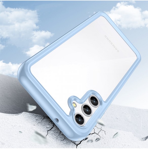 Outer Space Case for Samsung Galaxy A34 5G cover with a flexible frame blue