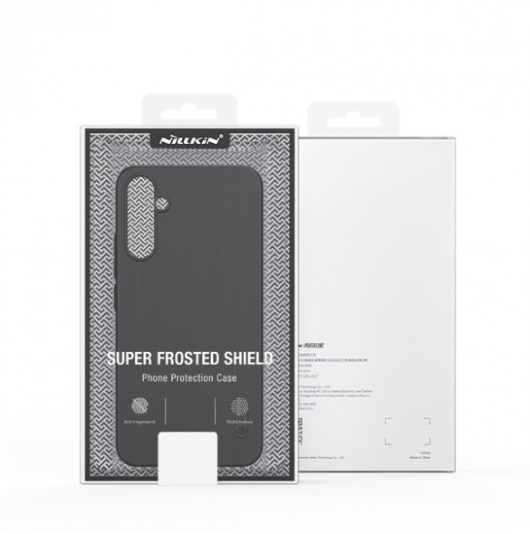 Hard case for Samsung Galaxy A34 5G + Nillkin Super Frosted Shield phone stand - White