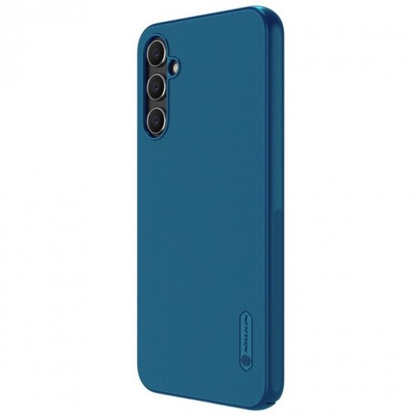 Hard case for Samsung Galaxy A34 5G + Nillkin Super Frosted Shield phone stand - blue