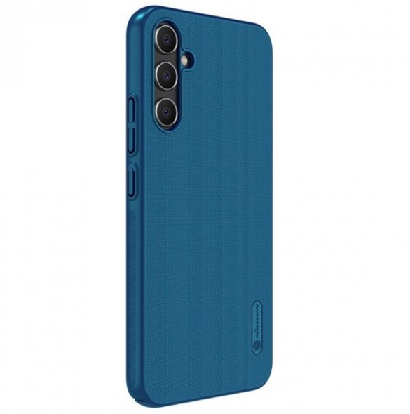 Hard case for Samsung Galaxy A34 5G + Nillkin Super Frosted Shield phone stand - blue