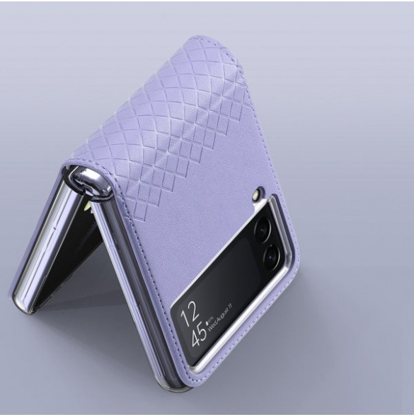 Dux Ducis Bril case for Samsung Galaxy Z Flip4 with flip wallet back cover purple