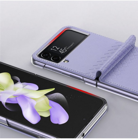 Dux Ducis Bril case for Samsung Galaxy Z Flip4 with flip wallet back cover purple