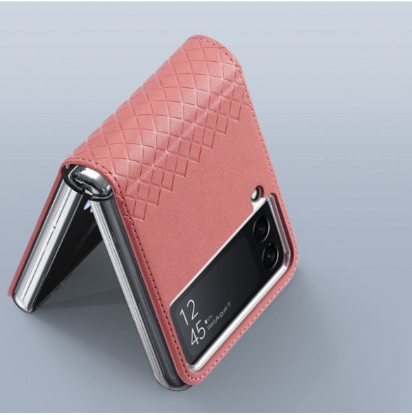 Dux Ducis Bril case for Samsung Galaxy Z Flip4 with flip wallet back cover pink