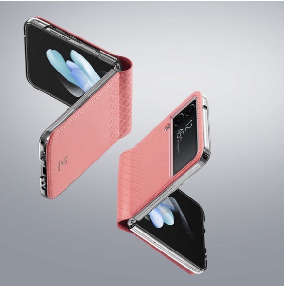 Dux Ducis Bril case for Samsung Galaxy Z Flip4 with flip wallet back cover pink