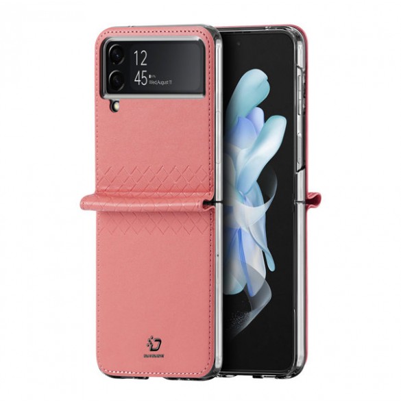 Dux Ducis Bril case for Samsung Galaxy Z Flip4 with flip wallet back cover pink