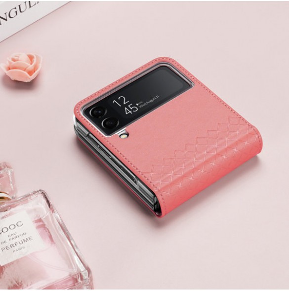 Dux Ducis Bril case for Samsung Galaxy Z Flip4 with flip wallet back cover pink