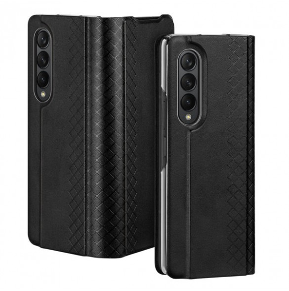 Dux Ducis Bril case for Samsung Galaxy Z Fold4 with a flip wallet stand black