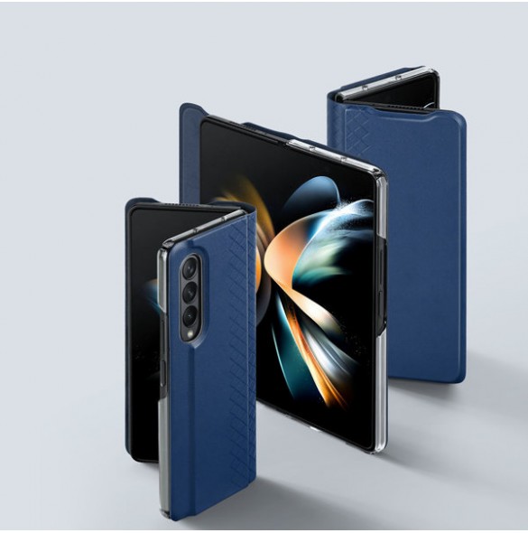 Dux Ducis Bril case for Samsung Galaxy Z Fold4 flip wallet stand blue