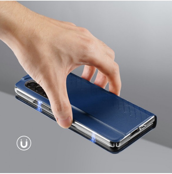 Dux Ducis Bril case for Samsung Galaxy Z Fold4 flip wallet stand blue
