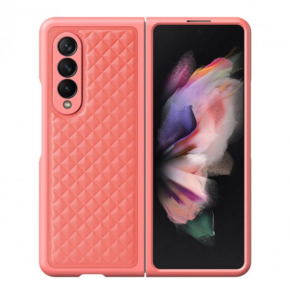Dux Ducis Venice Leather Case for Samsung Galaxy Z Fold 3 Genuine Leather Cover Red
