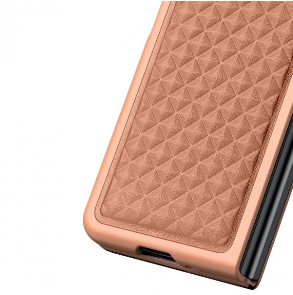 Dux Ducis Venice Leather Case for Samsung Galaxy Z Fold 3 Genuine Leather Cover Brown
