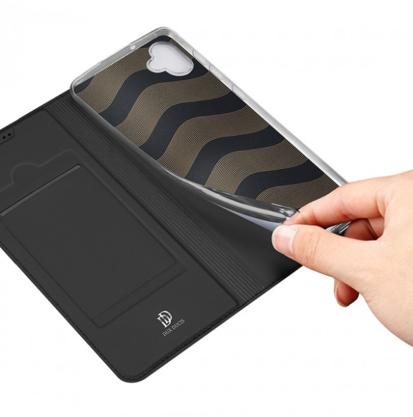 Dux Ducis Skin Pro case for Samsung Galaxy A04e cover with flip card wallet stand black