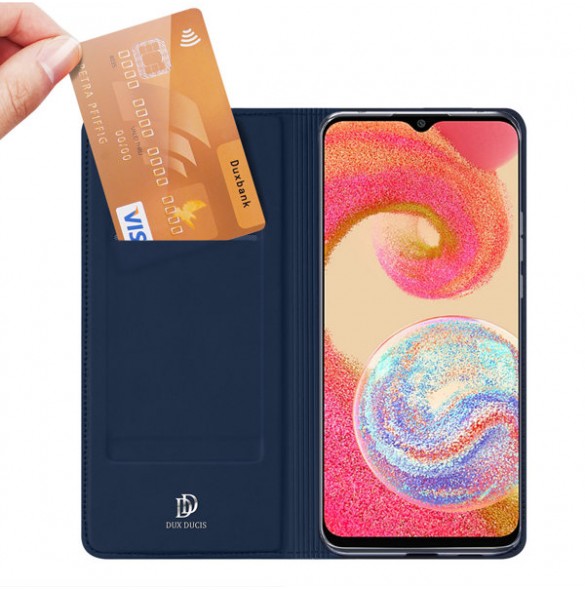 Dux Ducis Skin Pro case for Samsung Galaxy A04e flip cover card wallet stand blue
