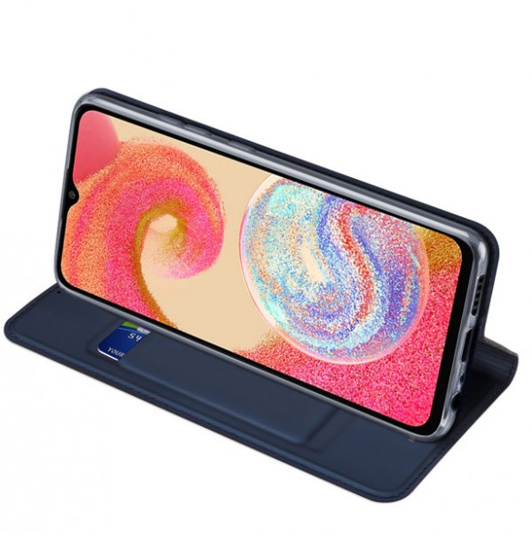 Dux Ducis Skin Pro case for Samsung Galaxy A04e flip cover card wallet stand blue