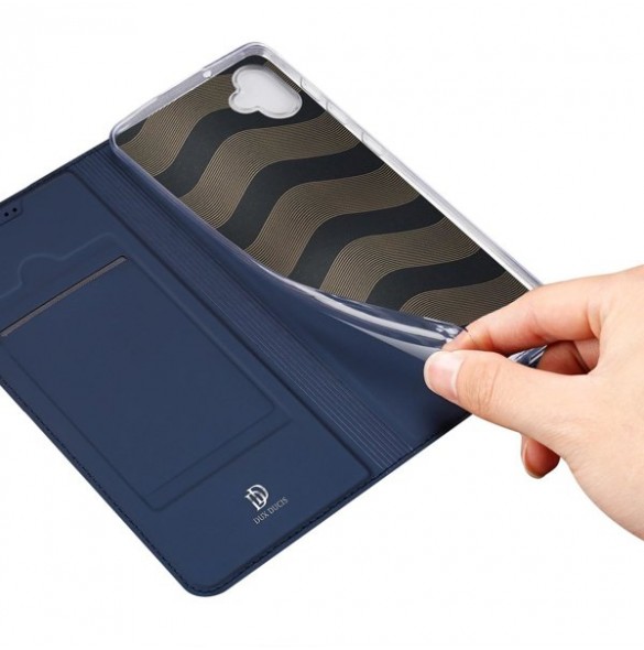 Dux Ducis Skin Pro case for Samsung Galaxy A04e flip cover card wallet stand blue