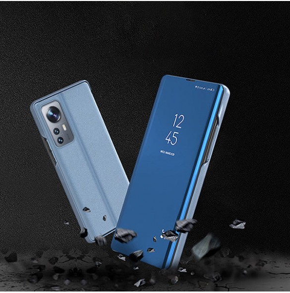 Clear View Case cover for Xiaomi 12 Lite cover with a flip pink