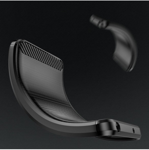 Carbon Case for Xiaomi Redmi A1 flexible silicone carbon cover black