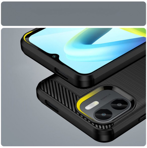 Carbon Case for Xiaomi Redmi A1 flexible silicone carbon cover black