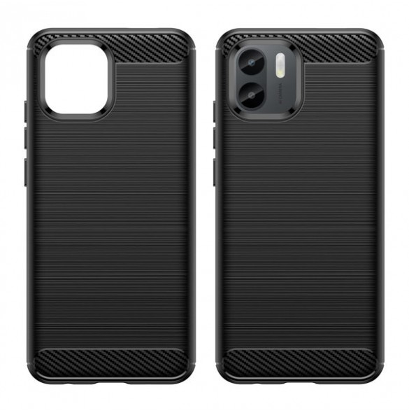 Carbon Case for Xiaomi Redmi A1 flexible silicone carbon cover black