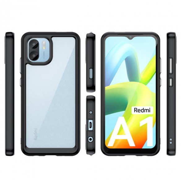 Outer Space Case for Xiaomi Redmi A1 cover with a flexible frame black