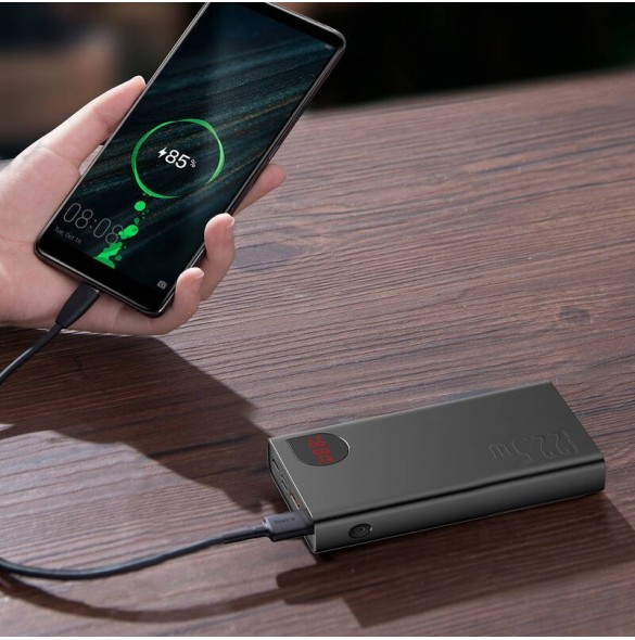 Baseus Adaman Digital Display Powerbank 20000mAh 22,5W Black