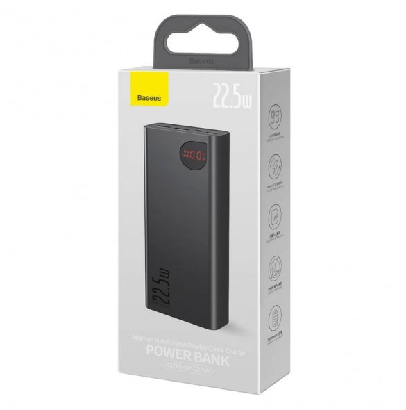Baseus Adaman Digital Display Powerbank 20000mAh 22,5W Black