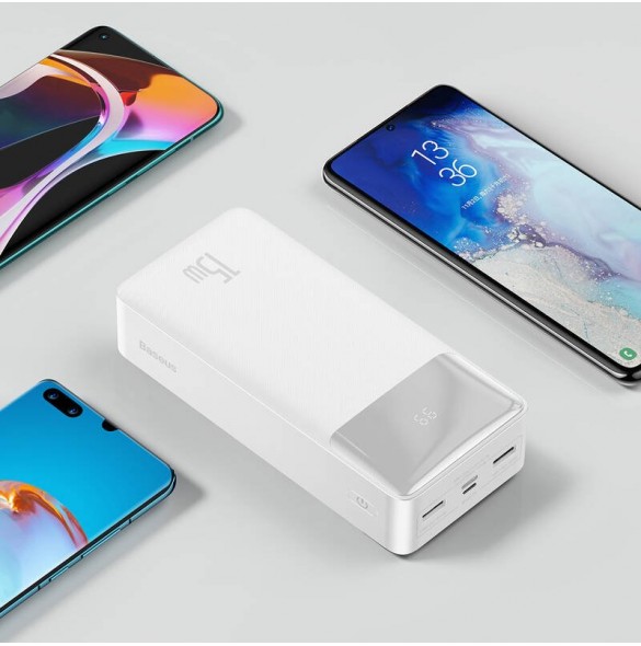 Baseus Bipow Digital Display Powerbank 30000mAh 15W White